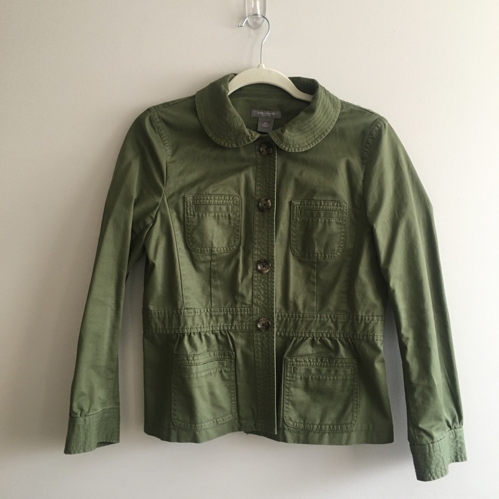 Ann Taylor Olive Green Jacket size MP